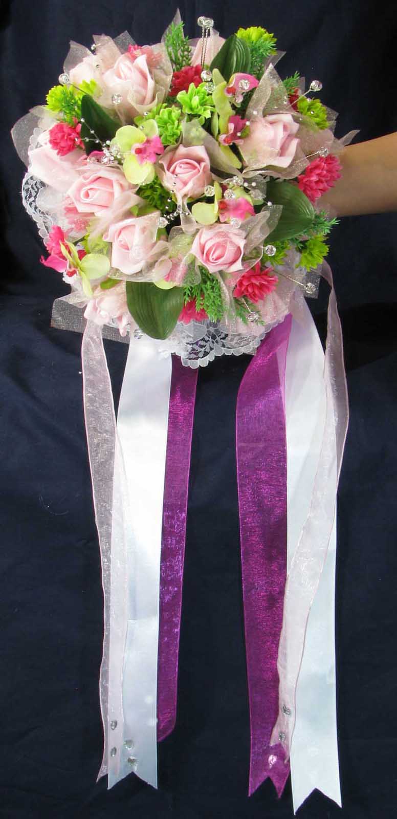 Pinky Crystal Wedding Bouquet
